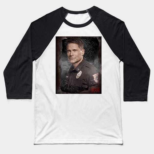 9-1-1: Lone Star - Captain Owen Strand - Burned Baseball T-Shirt by vickytoriaq